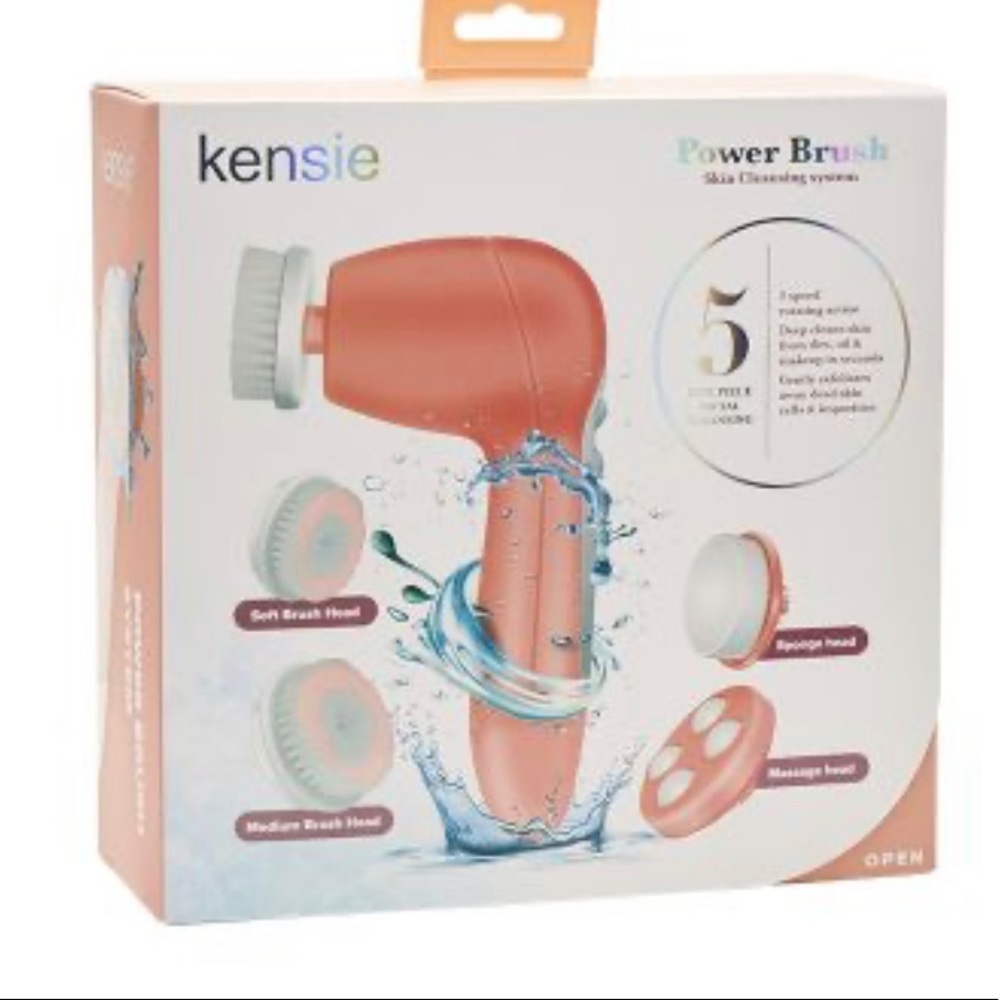 🌿 Kensie Power Brush Skin Cleaning System in shade Coral - Picture 2 of 6